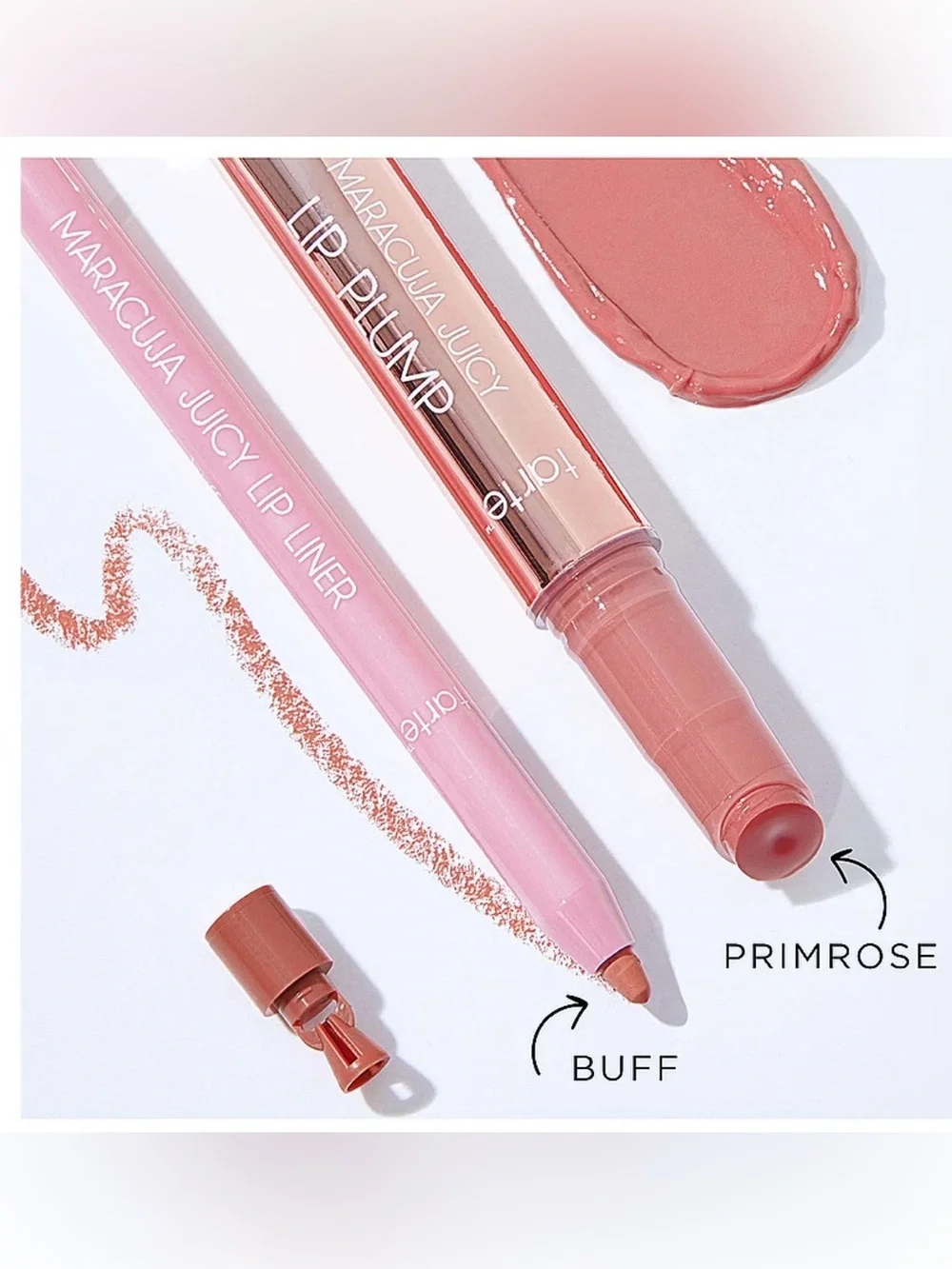 tarte Maracuja Juicy Lip Plump & Liner Duo — Primrose & Buff Lipliner **NIB**